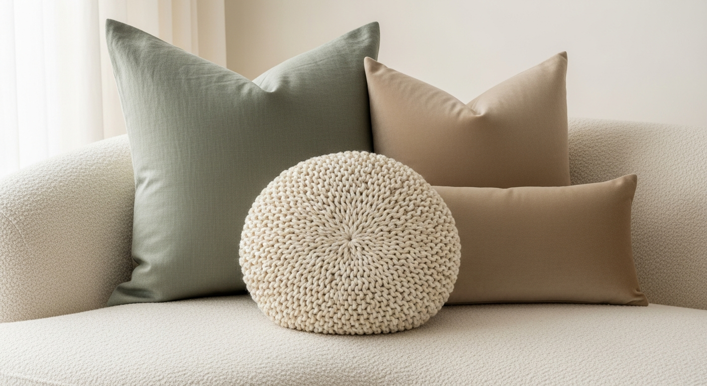 how to style pillows on curved sofa style example