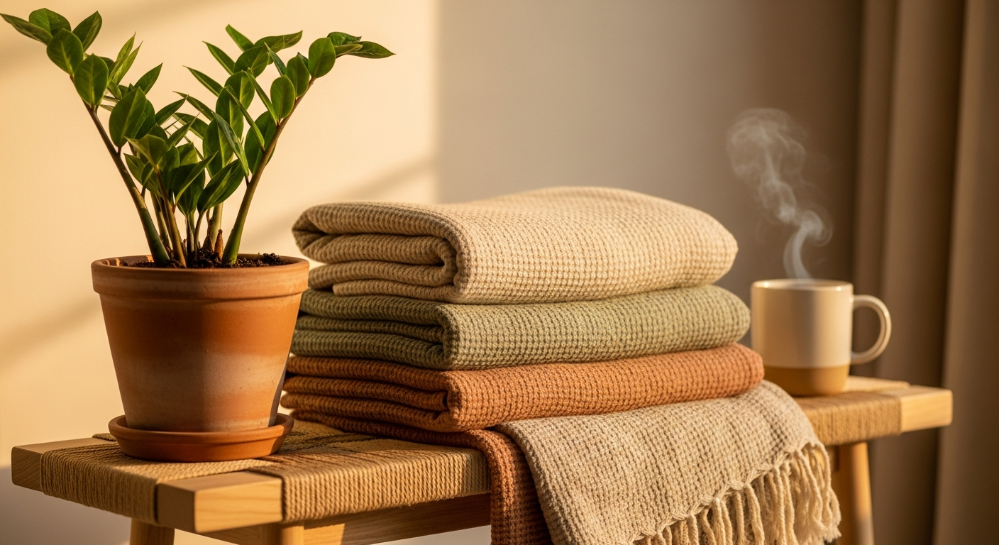 japandi interior design warm textures style example