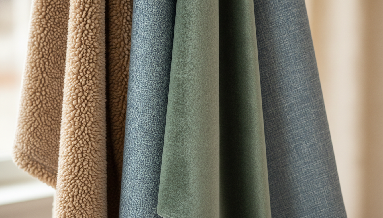 sofa material trends 2026, tactile upholstery fabrics style example